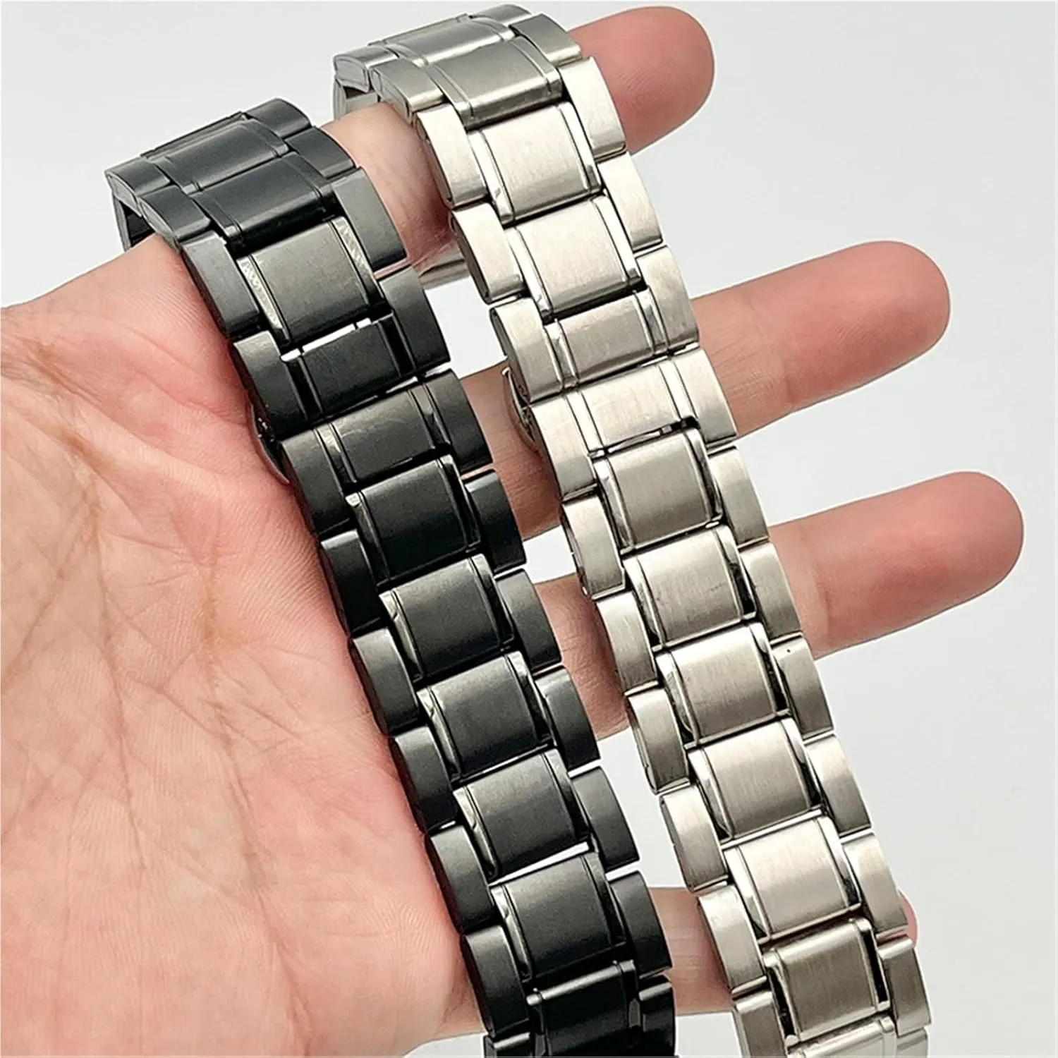 Stainless Steel Watch Band 20mm Universal Metal Replacement Wristband