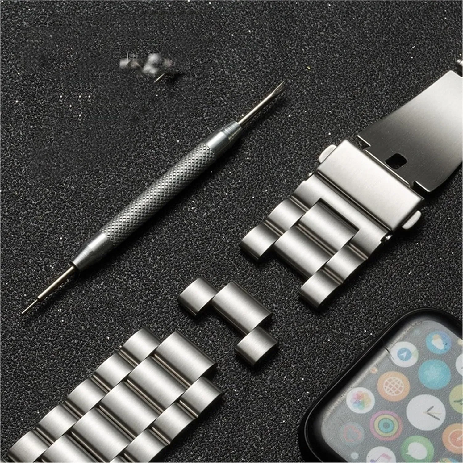 Stainless Steel Watch Band Metal Wristband 18mm20mm Unisex Bracelet Suitable for Quartz Watch Smart Watch Accessories