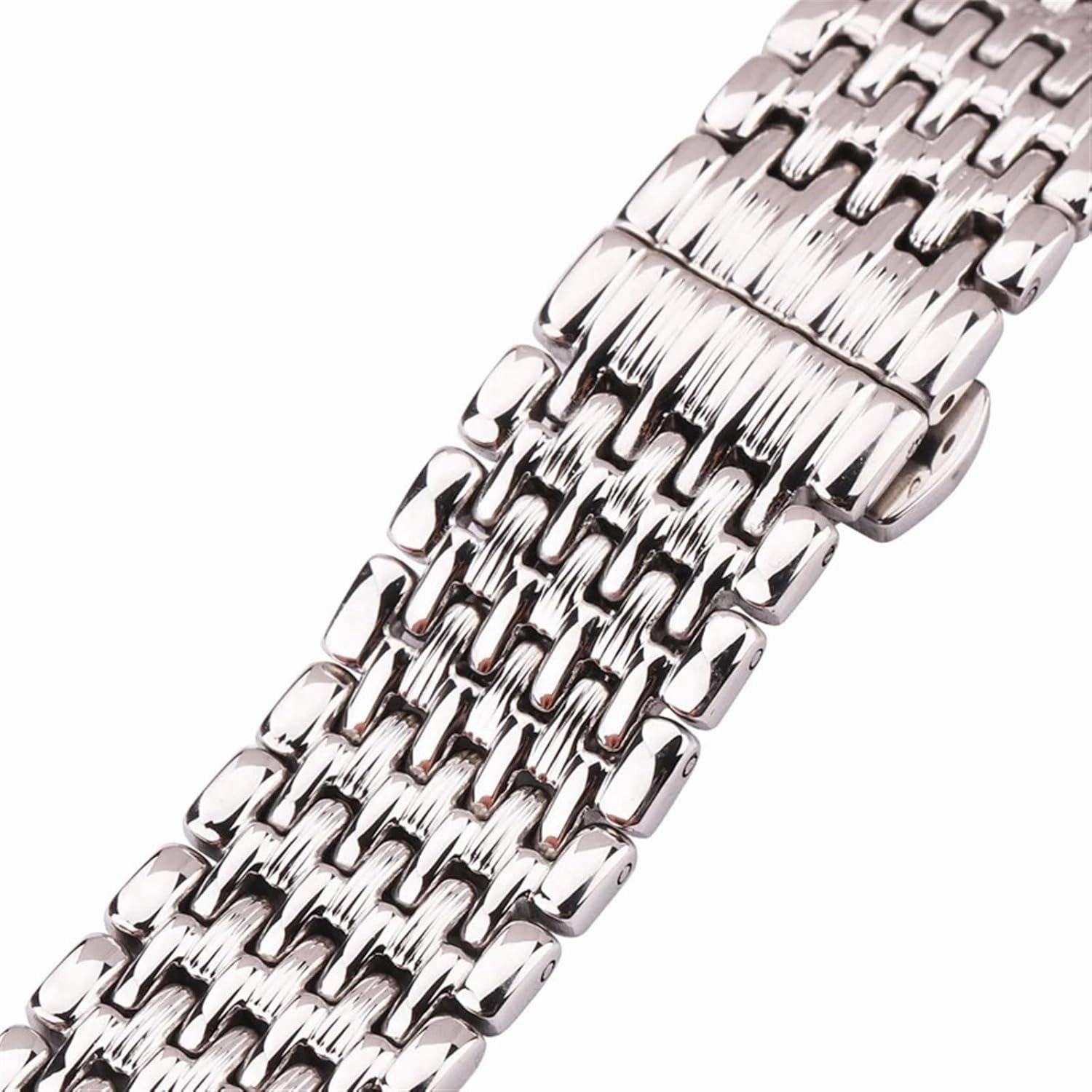 Stainless Steel Bracelet Watchband Silver 16mm 18mm 20mm 22mm Women Men Watch Band Strap Accessories