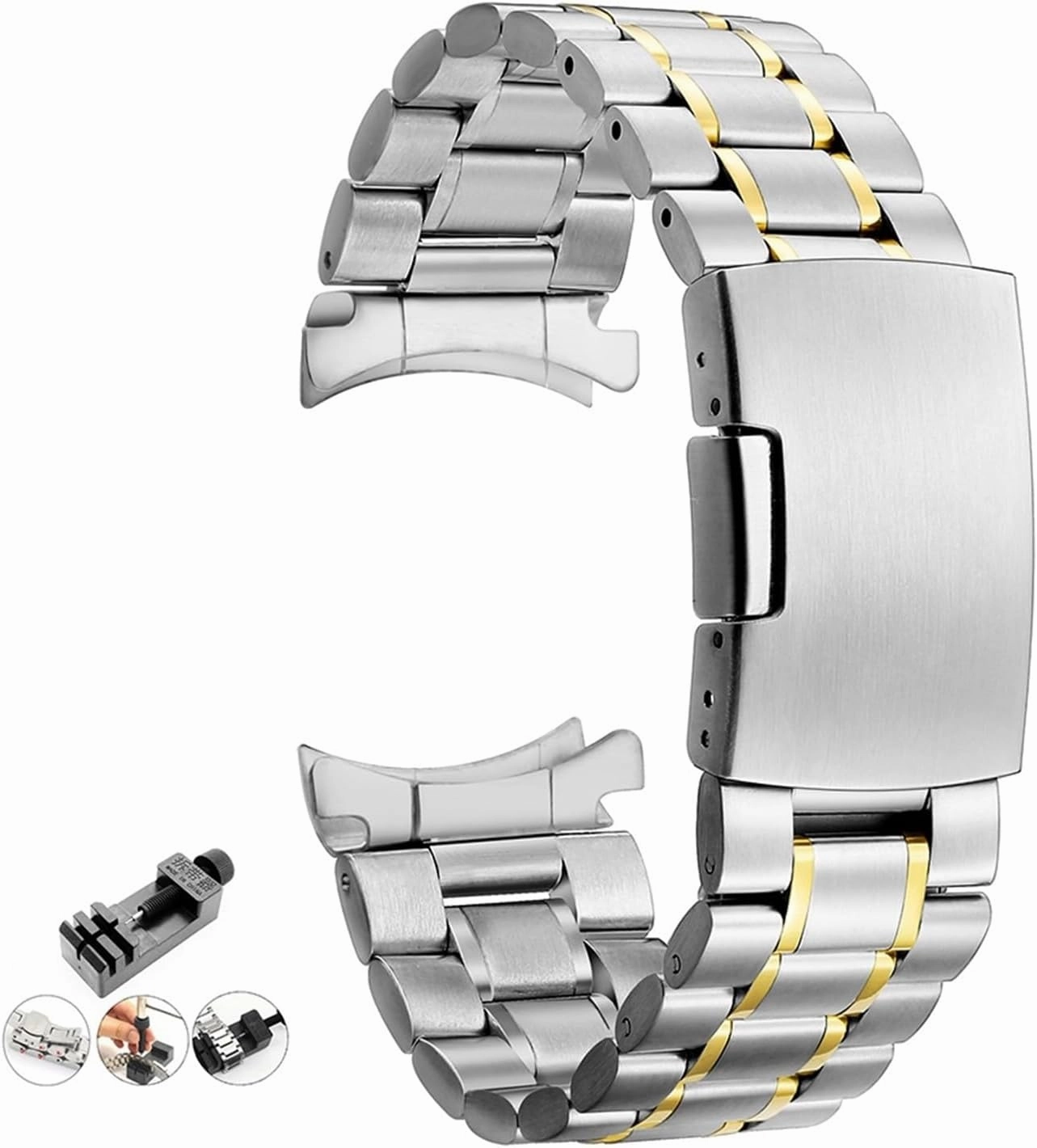 Stainless Steel Metal Watch Band 18mm 20mm Universal Wristband Suitable for Smart Watch Quartz Watch Men's Women's Watch Accessories