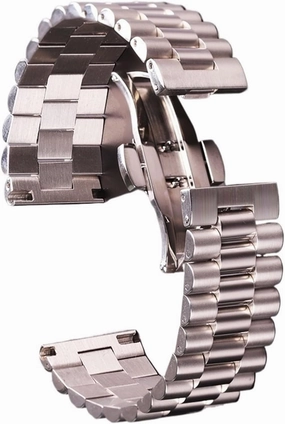 Stainless Steel Watch Band 16mm 18mm 20mm 21mm 22mm Bracelet Women Men Silver Pure Metal Smart Watch Quartz Watch Strap Accessories