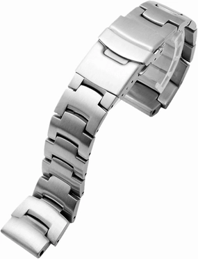 Stainless Steel Watch Band 18mm Replacement Wristband Folding Buckle Men's Solid Stainless Steel Watch Band for Smart Watch Quartz Watch