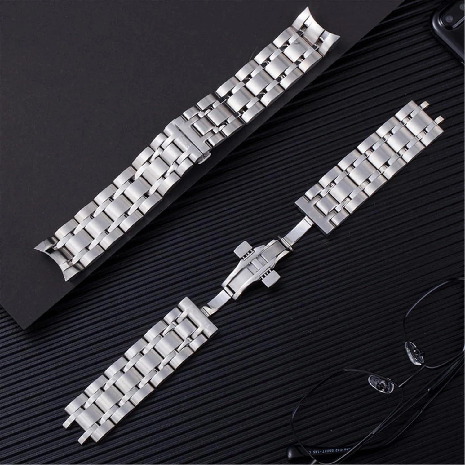 Stainless Steel Watch Band 22mm 24mm Universal Replacement Wristband for Smart Watch Quartz Watch Watch Accessories