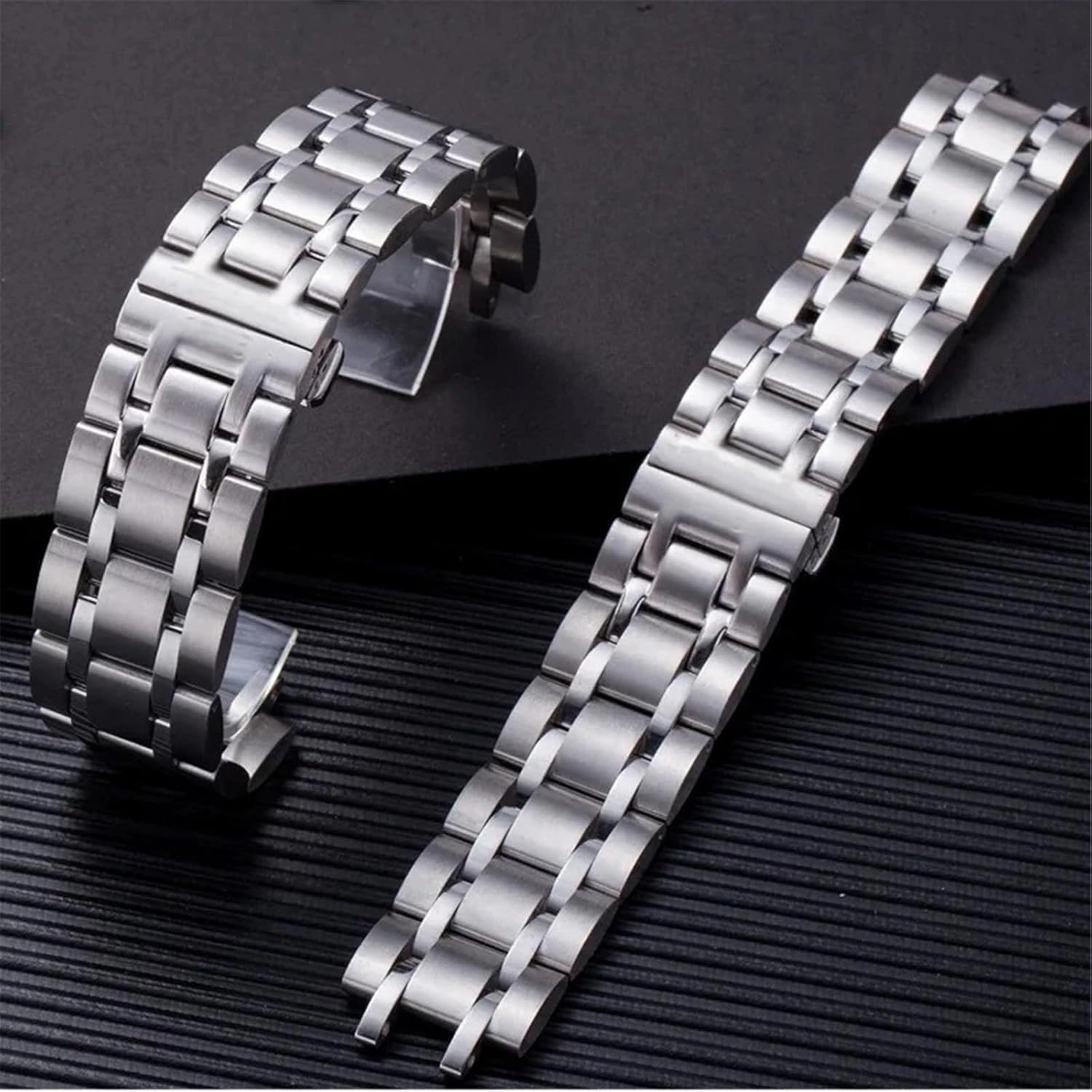 Stainless Steel Watch Band 22mm 24mm Universal Replacement Wristband for Smart Watch Quartz Watch Watch Accessories