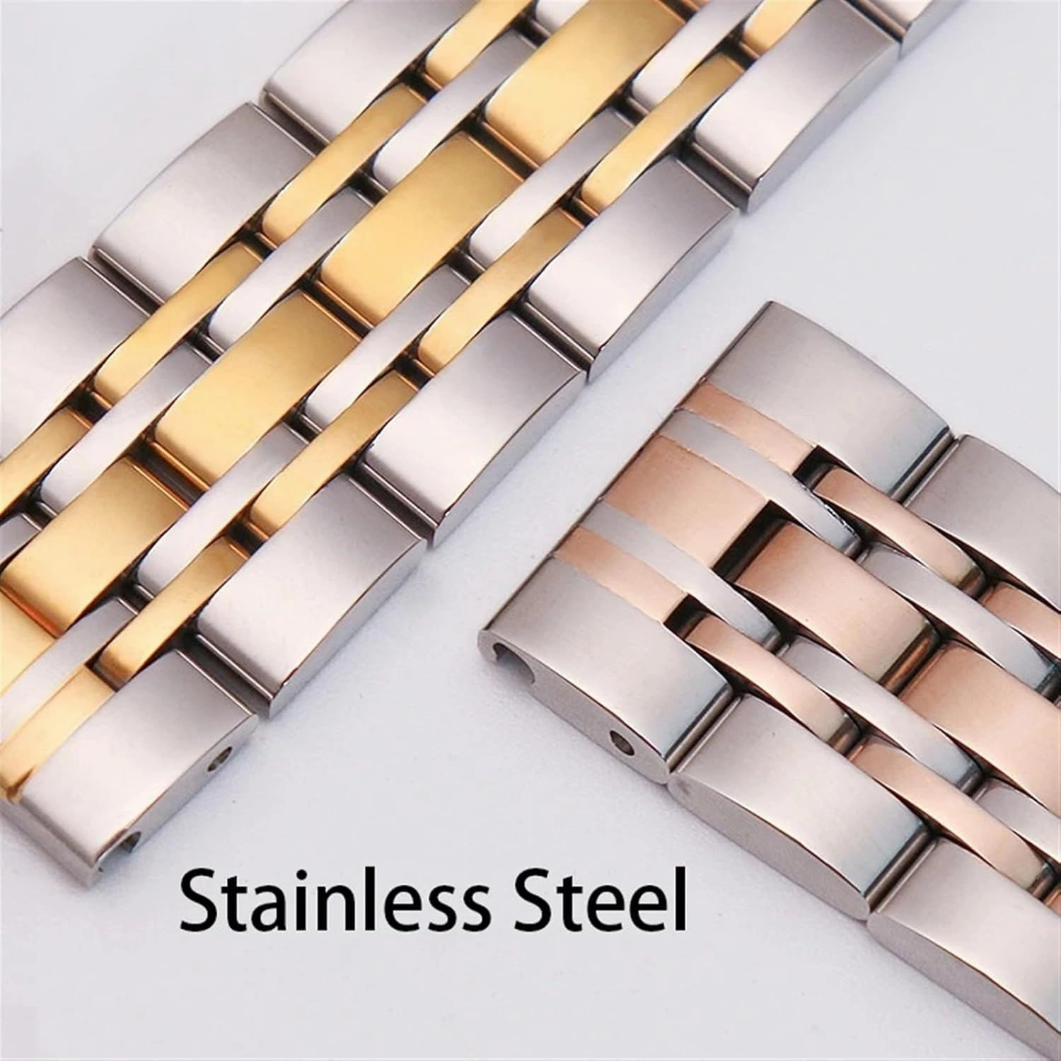 Stainless Steel Watch Strap 12mm 14mm 16mm 18mm 20mm 22mm 24mm Universal Wristband Suitable for Smart Watch Quartz Watch