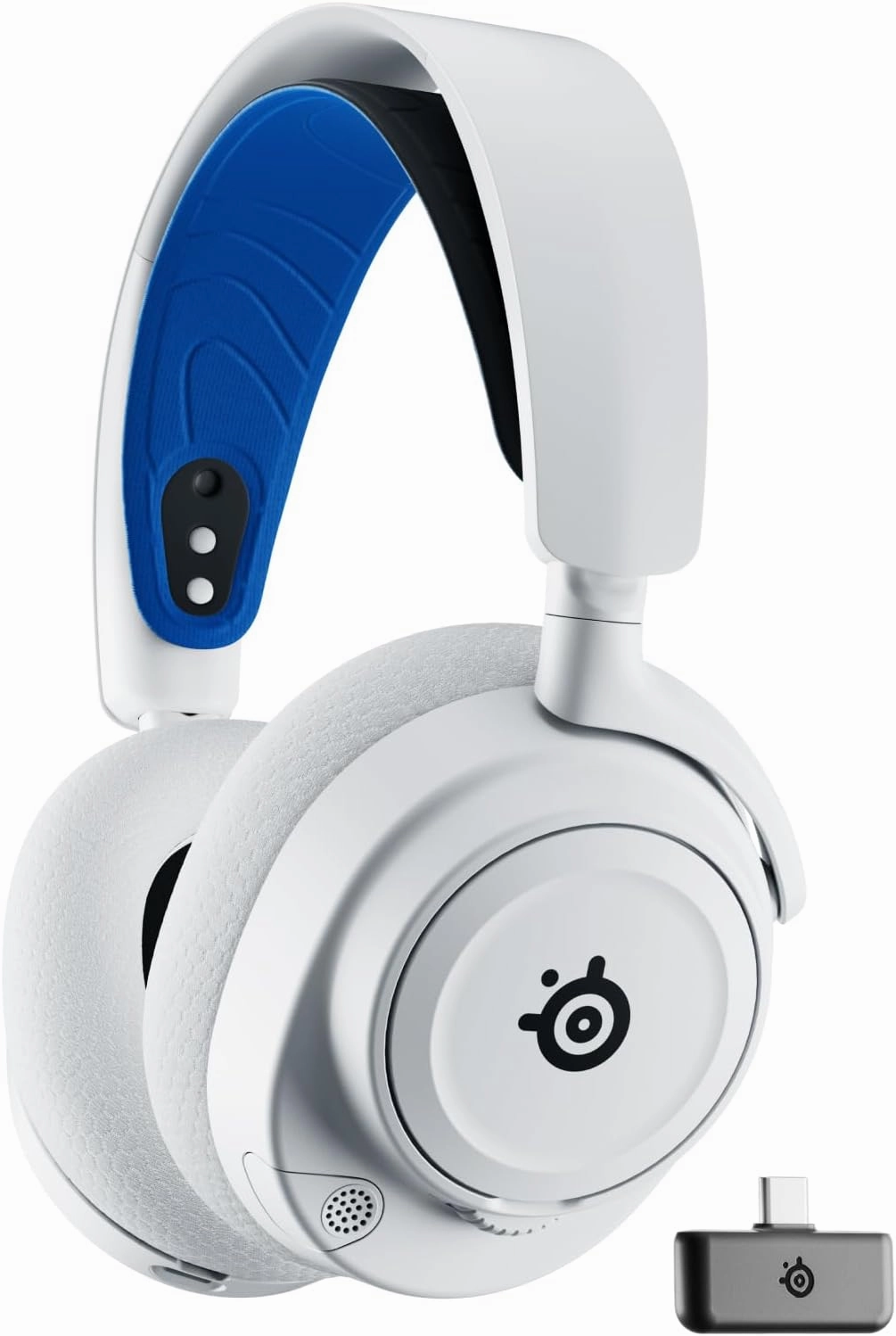 SteelSeries Arctis Nova 7P Wireless Multi-Platform Gaming Headset — Neodymium Magnetic Drivers — 2.4GHz   Bluetooth — 38Hr USB-C Battery — Gen2 AI Mic — PlayStation, PC, Switch, VR, Mobile - White