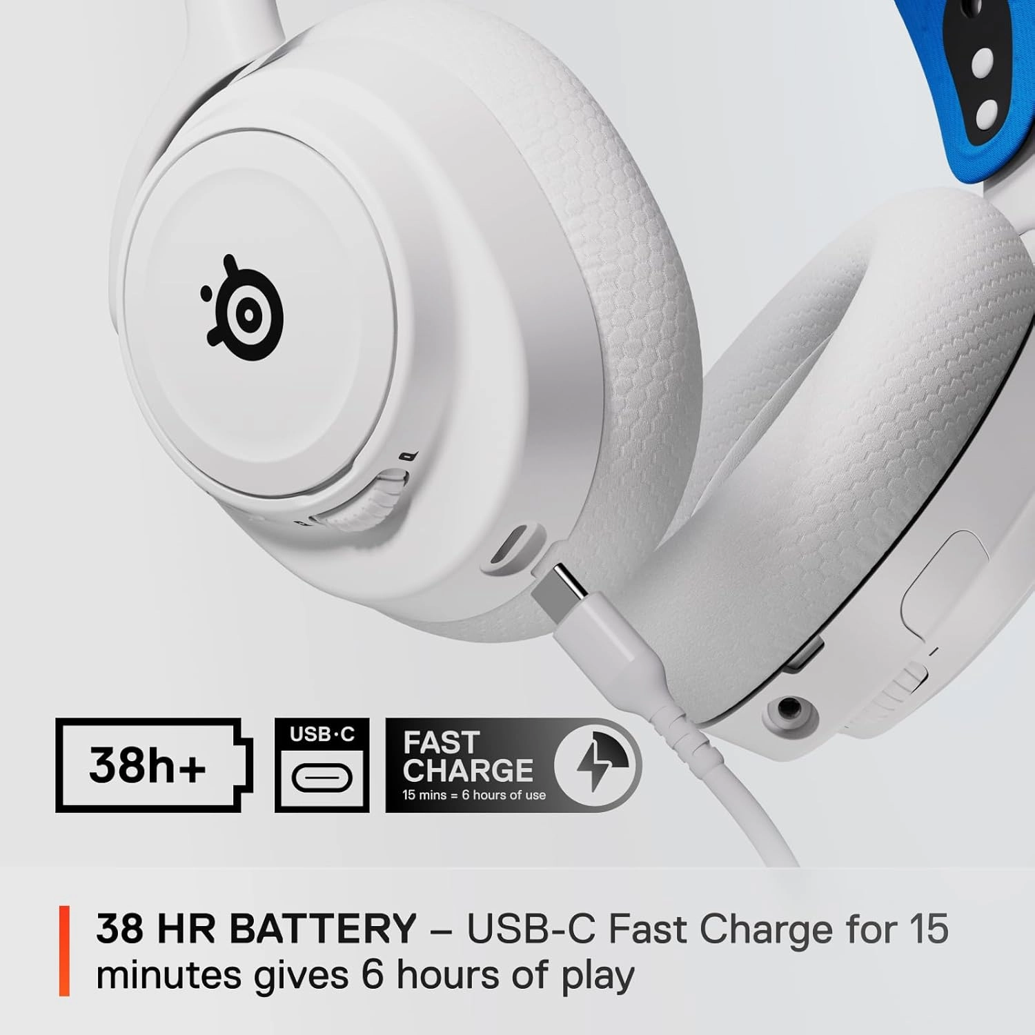 SteelSeries Arctis Nova 7P Wireless Multi-Platform Gaming Headset — Neodymium Magnetic Drivers — 2.4GHz   Bluetooth — 38Hr USB-C Battery — Gen2 AI Mic — PlayStation, PC, Switch, VR, Mobile - White
