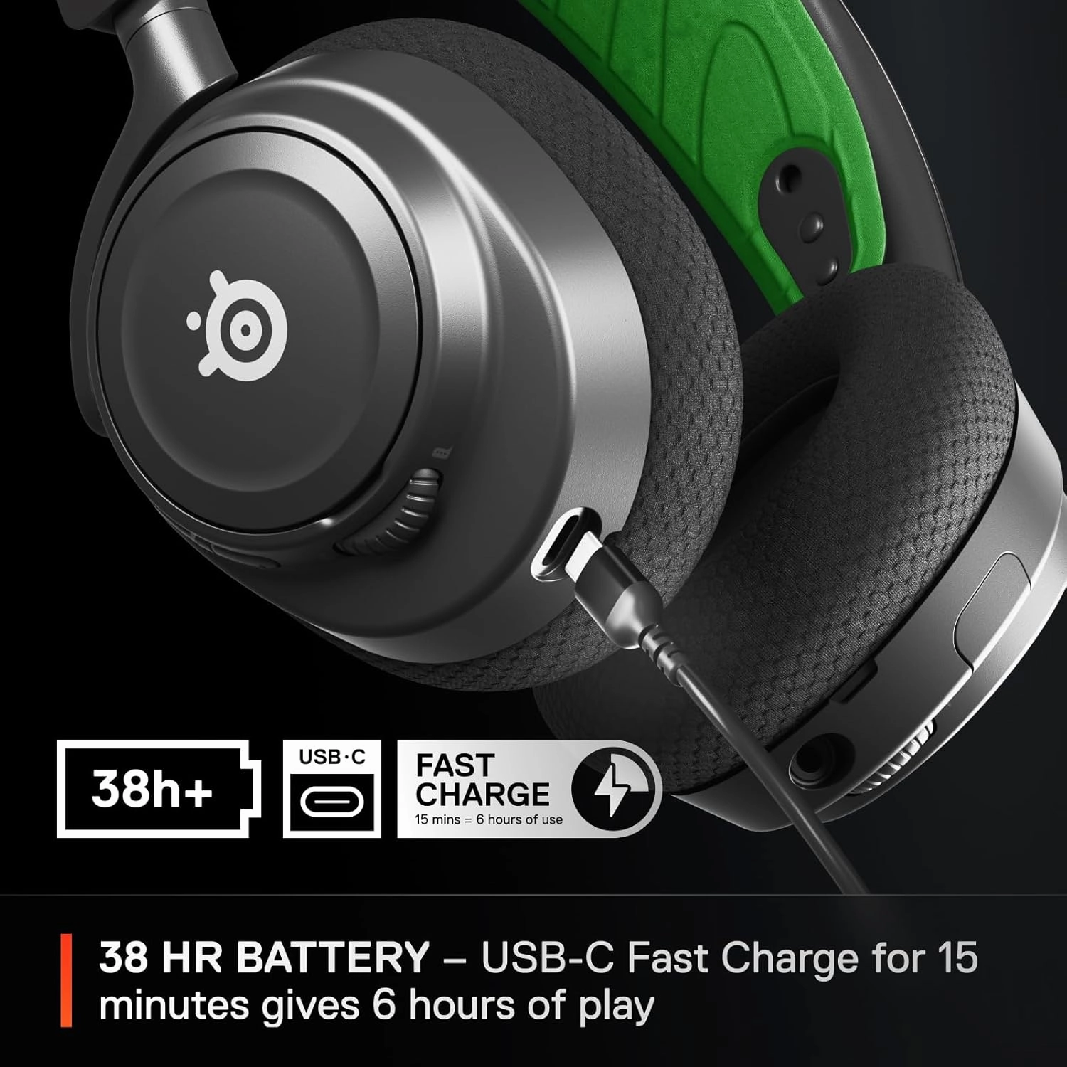SteelSeries Arctis Nova 7X Wireless Multi-Platform Gaming Headset — Neodymium Magnetic Drivers — 2.4GHz Bluetooth — 38Hr USB-C Battery — AI Mic — Xbox Series X|S, PC, PS5, Switch, VR, Mobile - Black