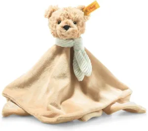 Steiff Jimmy Teddy Bear Security Blanket for Babies, Stuffed Animal Character Blanket, Cuddle Toy for Newborns, Infants, Toddlers (Beige, 10")