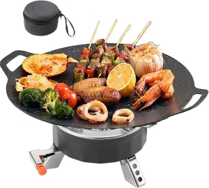 Stoves for Camping - Camping Cooking Stove Single Cooker | 6800W Burner Precise Heat Control, Foldable Cooker with Storage Bag for Tailgating Backpacking BBQ Hiking