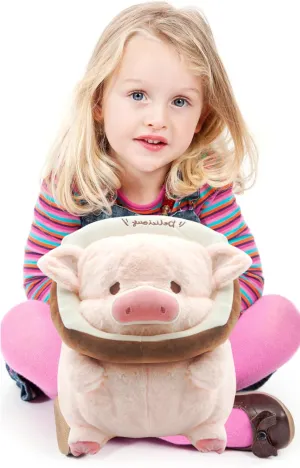 Stuffed Animal Pig, Pig Plush Toy – Huggable Toy, Plushie Kawaii, Cute Plushie Birthday Gift for Kids, Boys, Girls and Adults, Adorable Big Plush Body Pillow 15.5”.