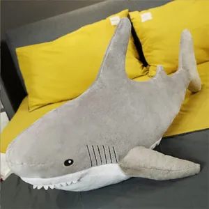 Stuffed Animal Shark Plush,Giant Shark Plush Pillow Soft Toy,Plush Large Shark Toys for Home Decoration Kids Gift (Grey, 39.3 inches)