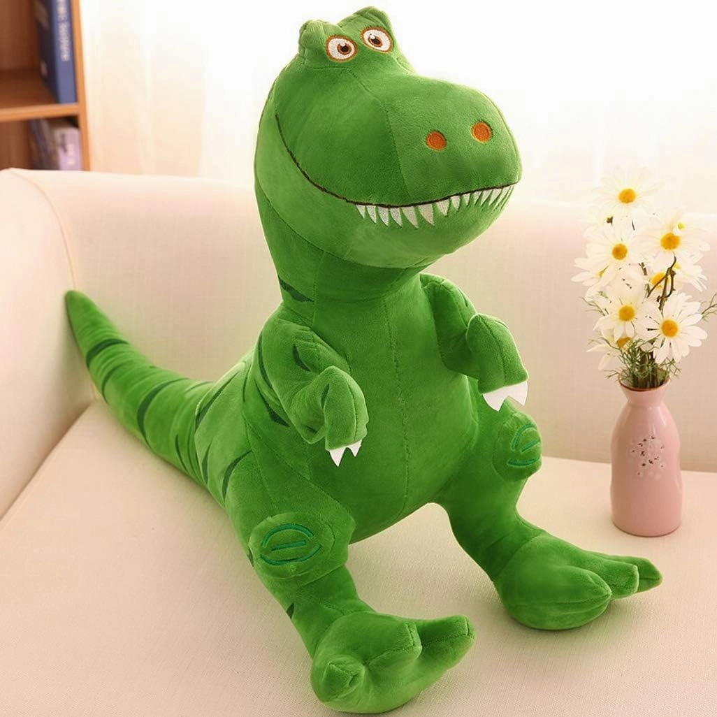 Stuffed Dinosaur Animal Plush Toys 11 Inches Green T-Rex Tyrannosaurus Animal Stuffed Plushies Super Soft Cute Cuddly Pillow Cushion Rex Stuff Dolls Gifts for Children Kids Boys Girls, 11Inches