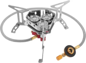 Sturdy Stainless Steel Outdoor Stove Camping Cooker Portable Gas Burner for Hiking
