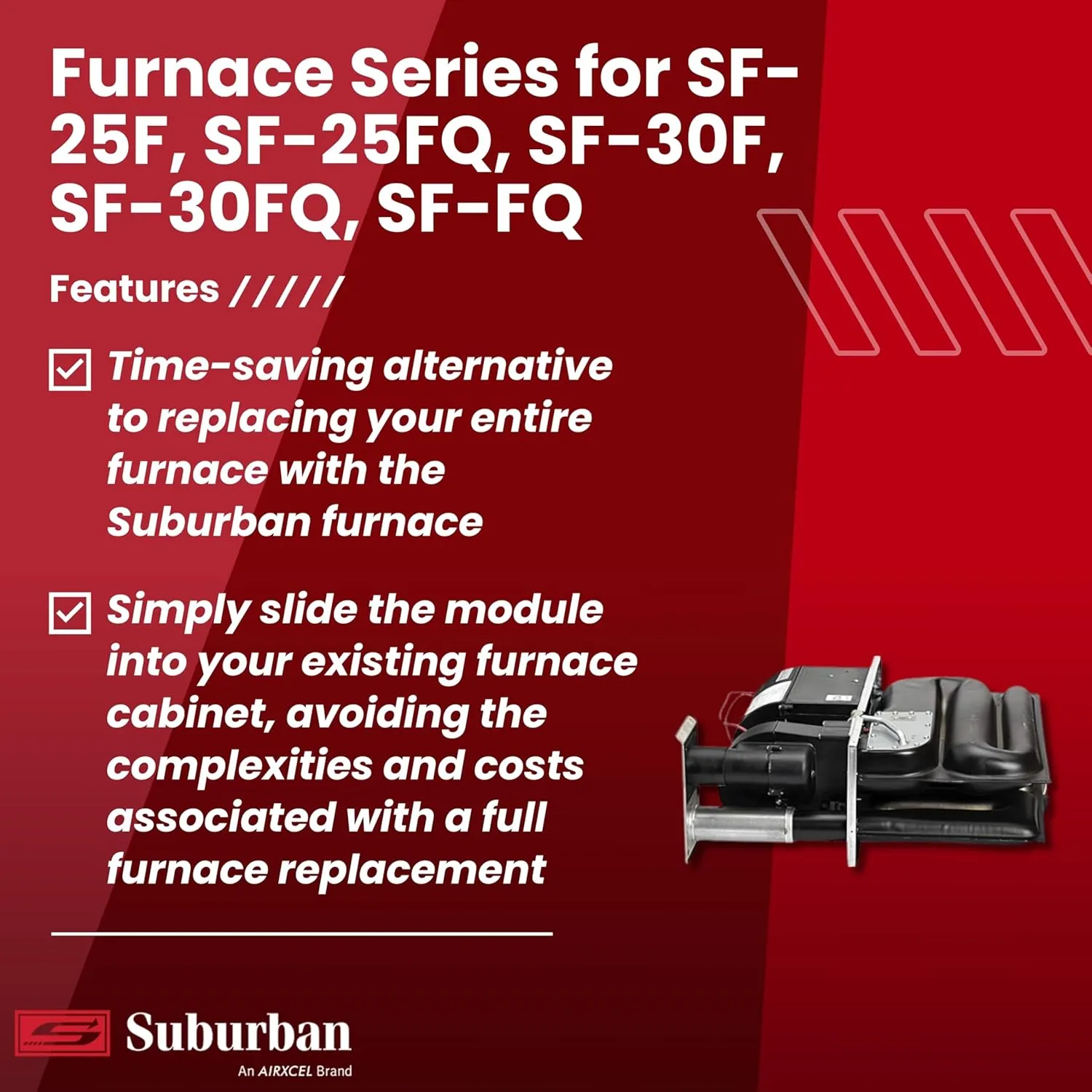 Suburban RP-30FQ 30,000 BTU/h RV Replacement Core for Suburban Furnace Series SF-25F, SF-25FQ, SF-30F, SF-30FQ, SF-FQ (2608A)