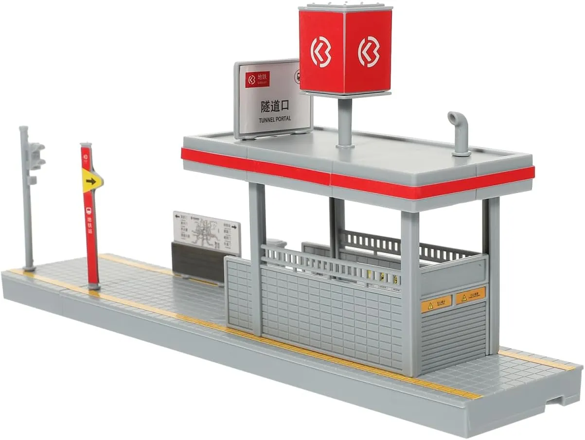 Subway Station Model Platform Decorative Accessory Toy for Games Decorative Station DIY