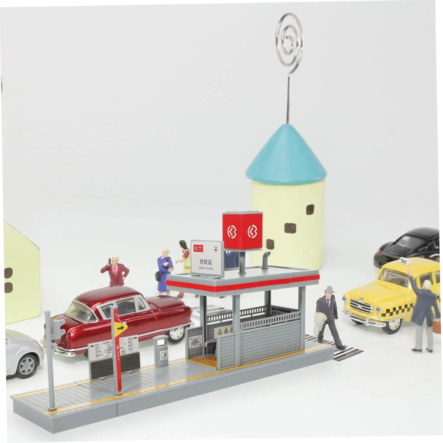 Subway Station Model Platform Decorative Accessory Toy for Games Decorative Station DIY
