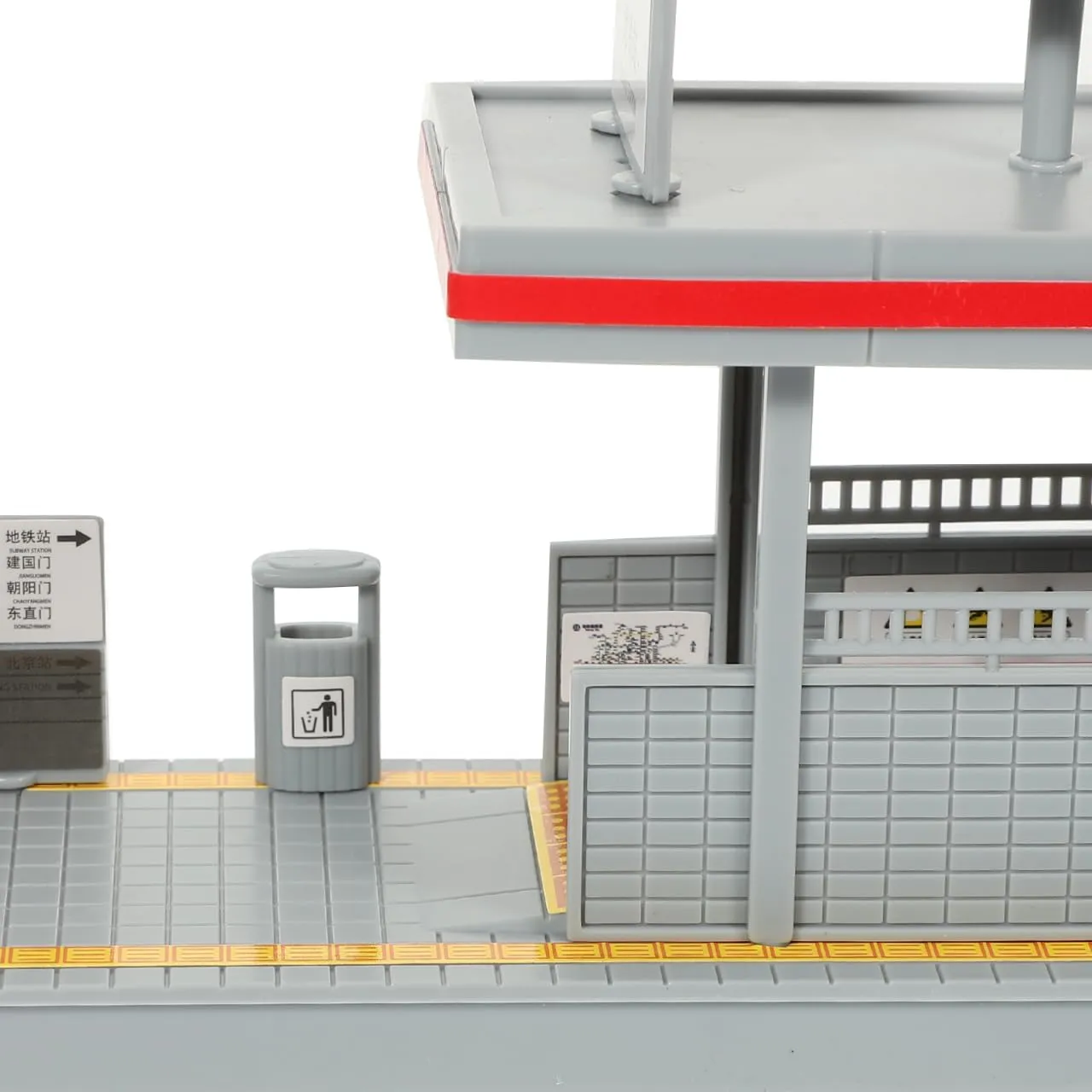Subway Station Model Platform Decorative Accessory Toy for Games Decorative Station DIY