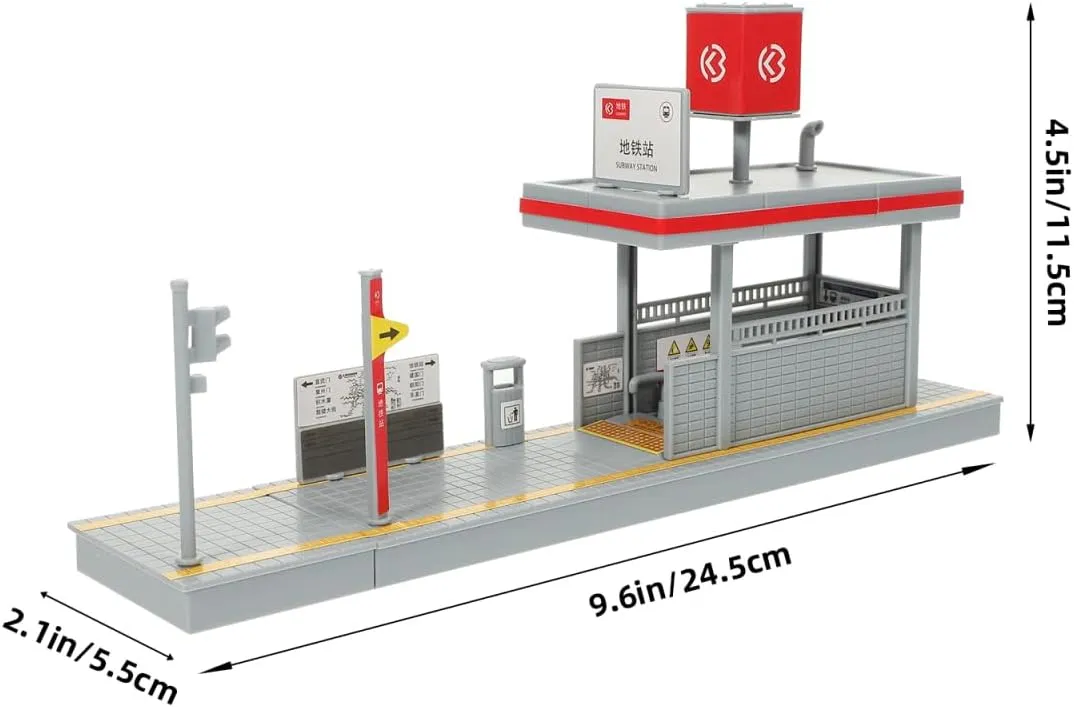 Subway Station Model Platform Decorative Accessory Toy for Games Decorative Station DIY