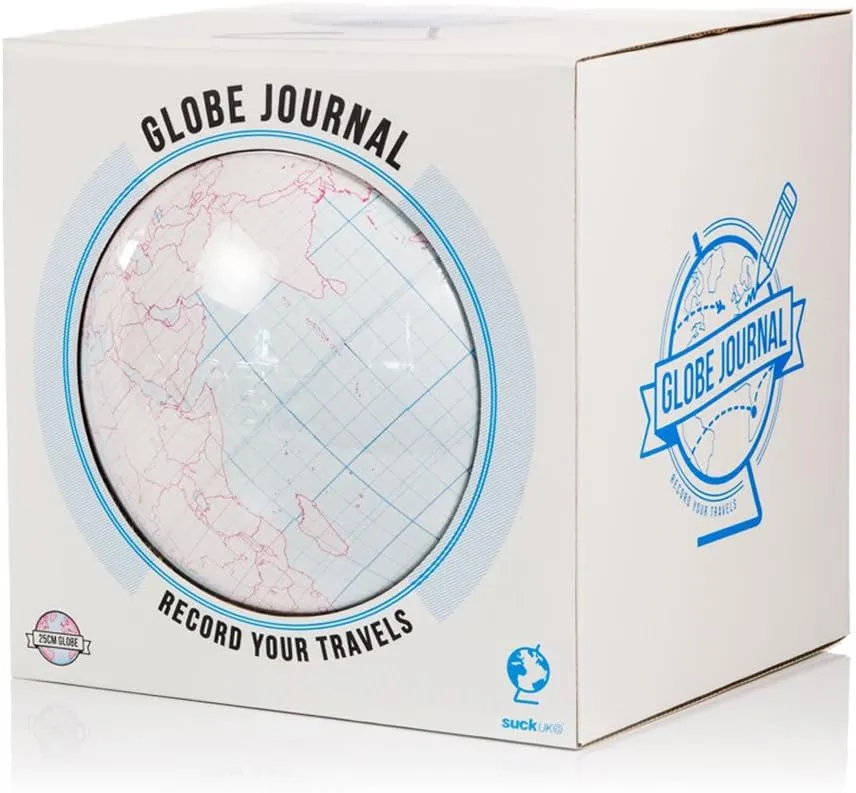 SUCK UK Globe Journal, Large, Multicolor
