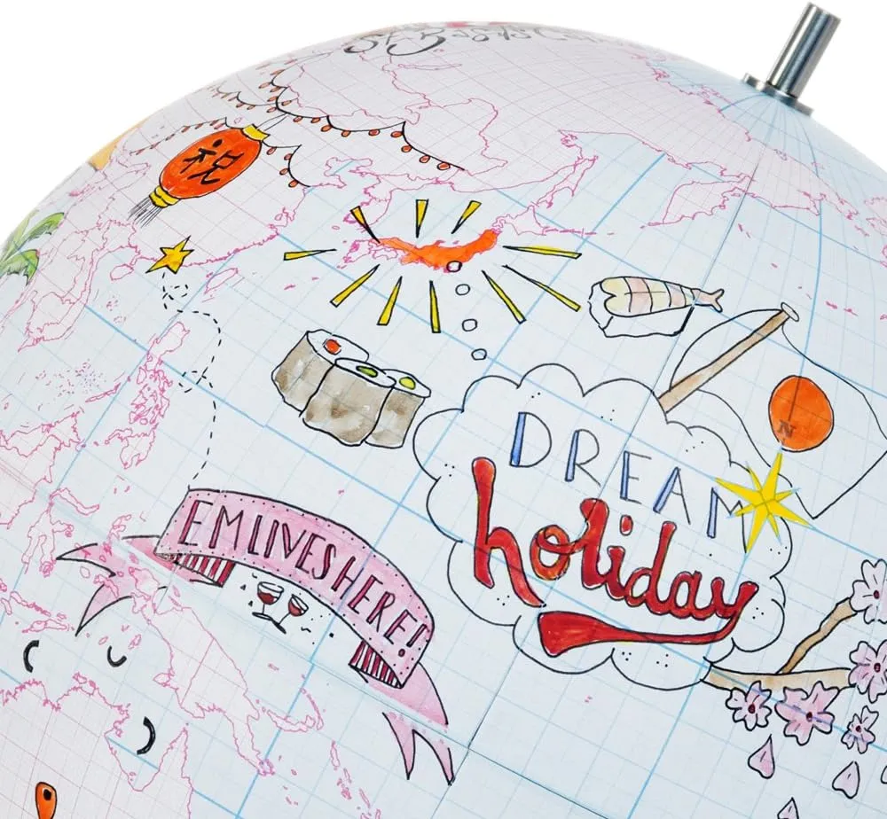 SUCK UK Globe Journal, Large, Multicolor