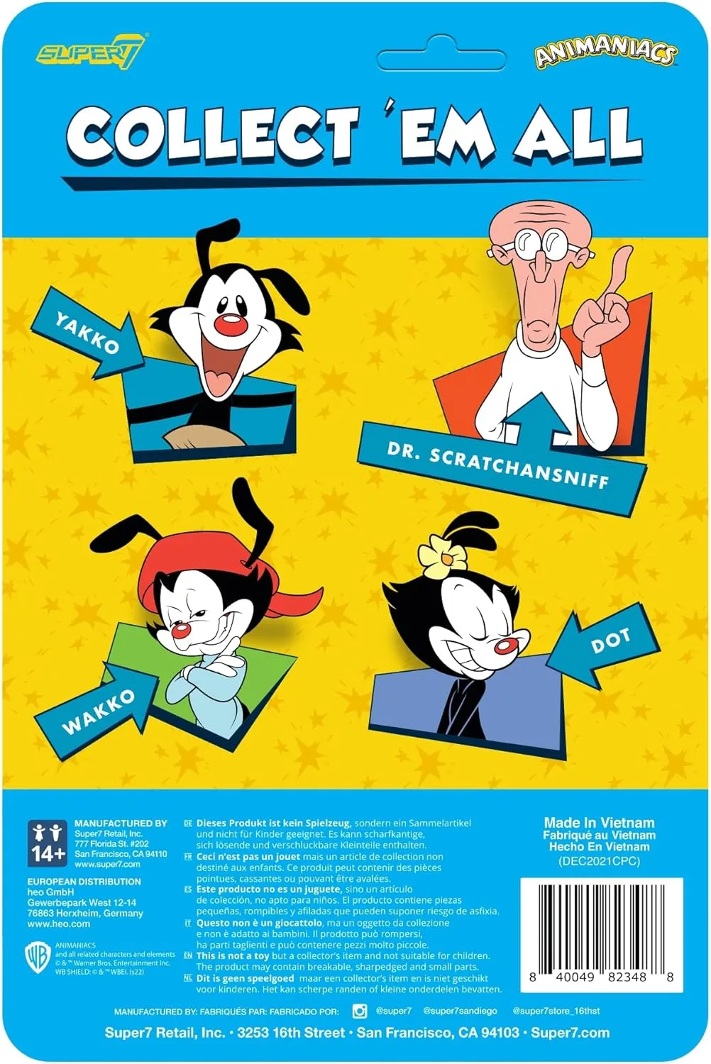 Super7 Animaniacs Dot Warner - 3.75" Animaniacs Action Figure Classic TV Show Collectibles and Retro Toys