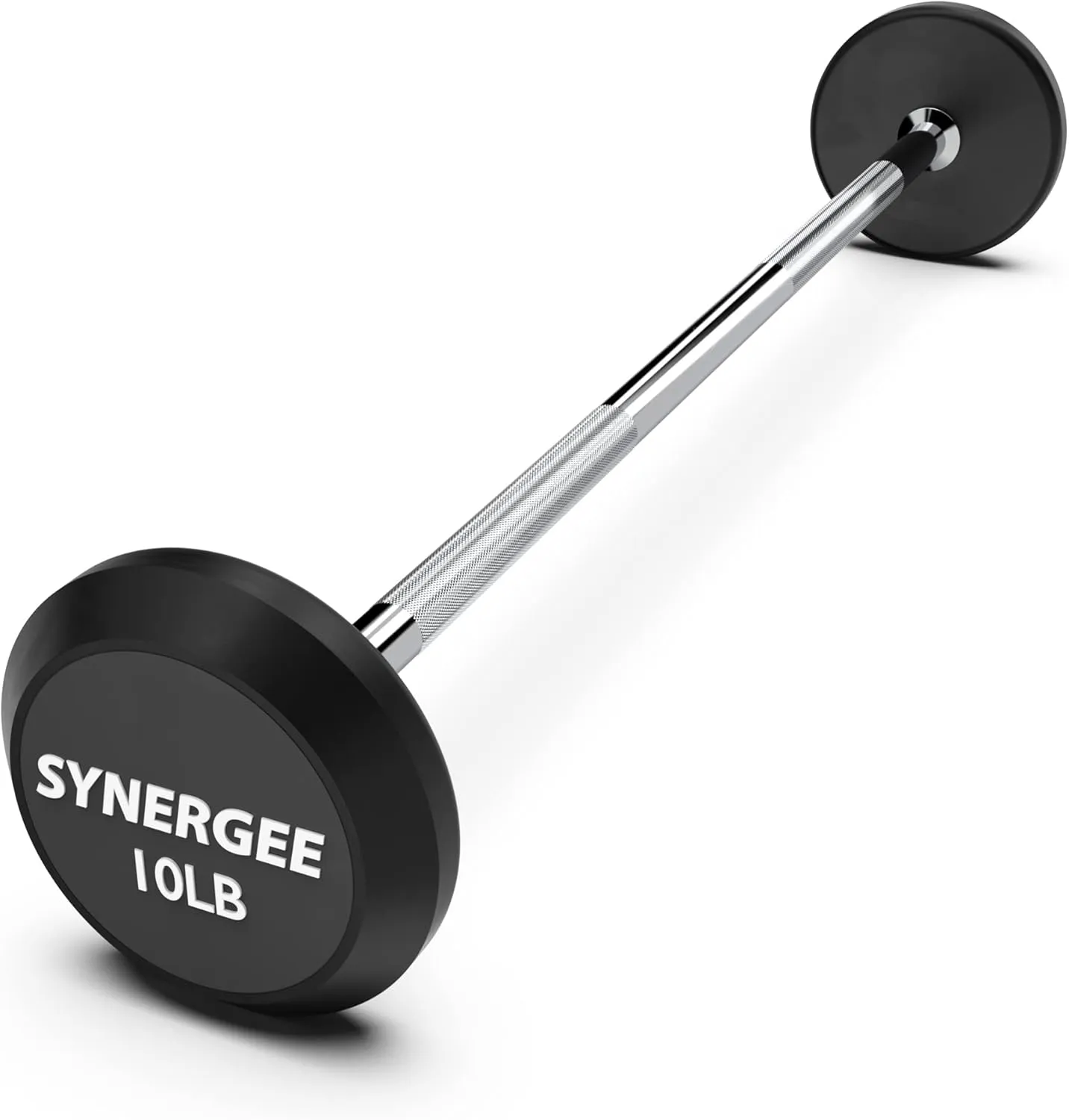 Synergee Fixed Barbell Pre Weighted Straight Steel Bar with Rubber Weights - Fixed Weight