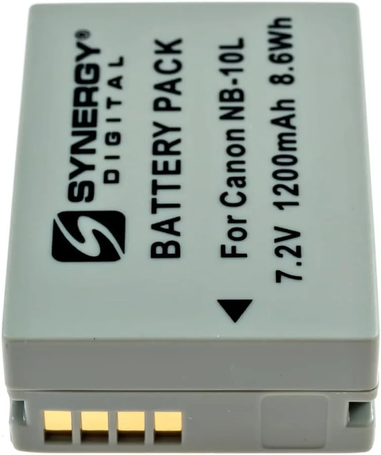 Synergy Digital Digital Camera Batteries, Compatible with Vivitar VIV-CB-10L Digital Camera Batteries (li-ion, 7.2V, 1200 mAh), Set of 2