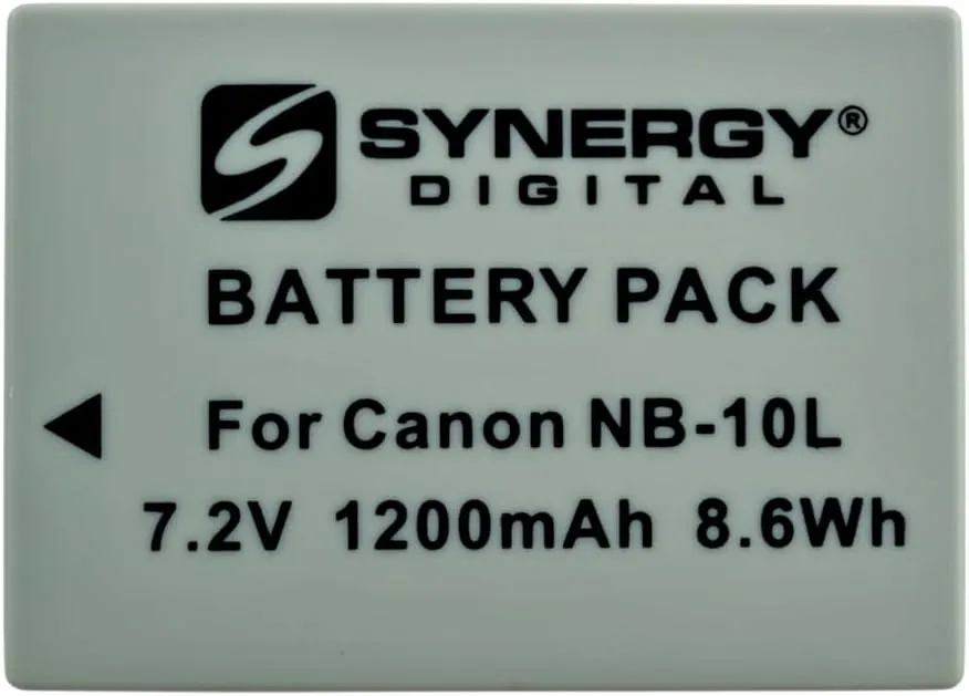 Synergy Digital Digital Camera Batteries, Compatible with Vivitar VIV-CB-10L Digital Camera Batteries (li-ion, 7.2V, 1200 mAh), Set of 2
