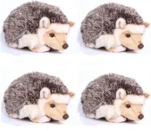 TAMMYFLYFLY Lifelike Hedgehog Plush Stuffed Animal Toy Desert Hedgehog Cute Animal Model (6 inches) (6 in(Pack of 4))