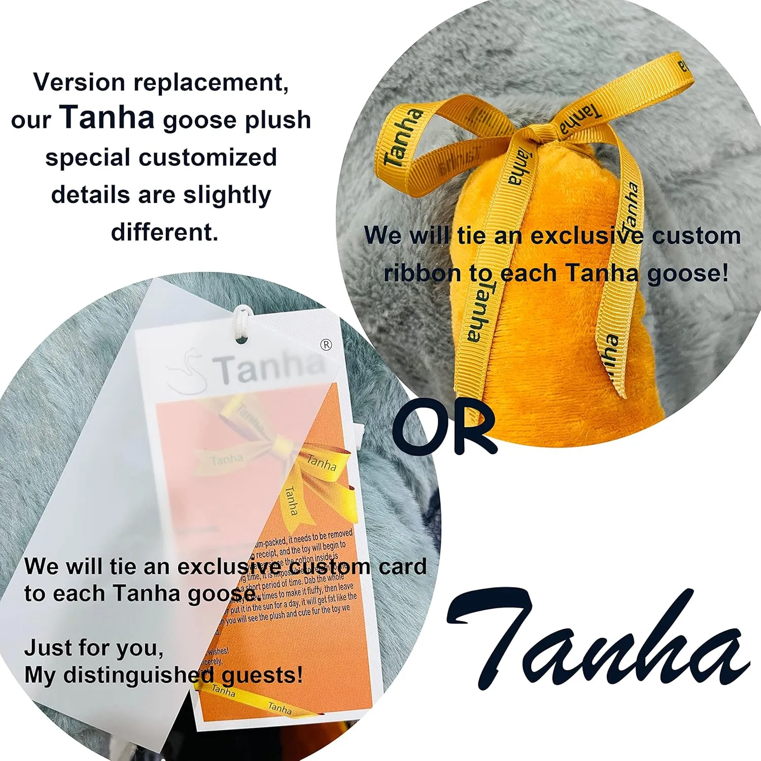 Tanha Goose Plush, Goose Stuffed Animal, Grey Stuffed Goose, Soft and Cute Duck Plush Gift for Kids and Adults（35 inch, 90cm）