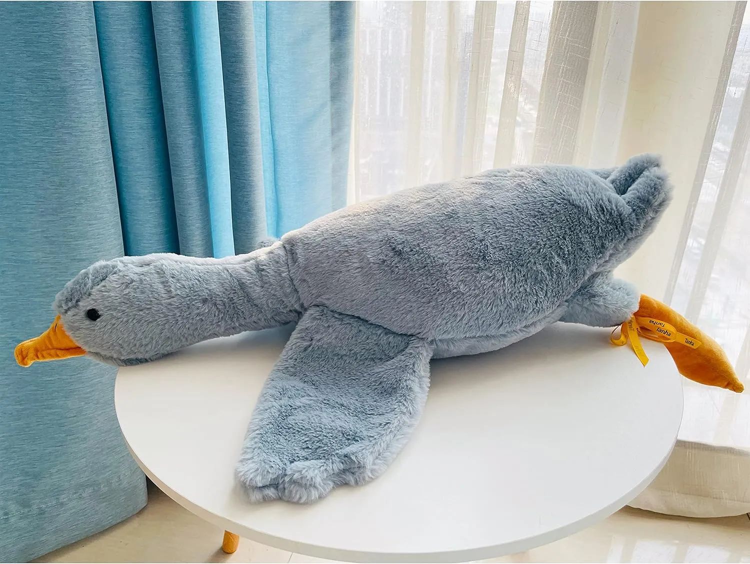 Tanha Goose Plush, Goose Stuffed Animal, Grey Stuffed Goose, Soft and Cute Duck Plush Gift for Kids and Adults（35 inch, 90cm）