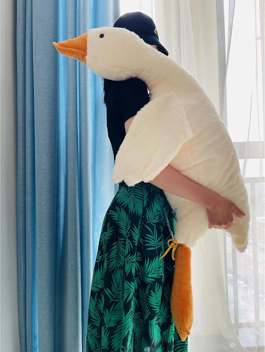 Tanha Goose Plush, Soft Goose Stuffed Animal, Cute Large Stuffed Goose, White Duck Plush Gift for Girlfriend, Kids or Best Friend（51inch, 130cm）