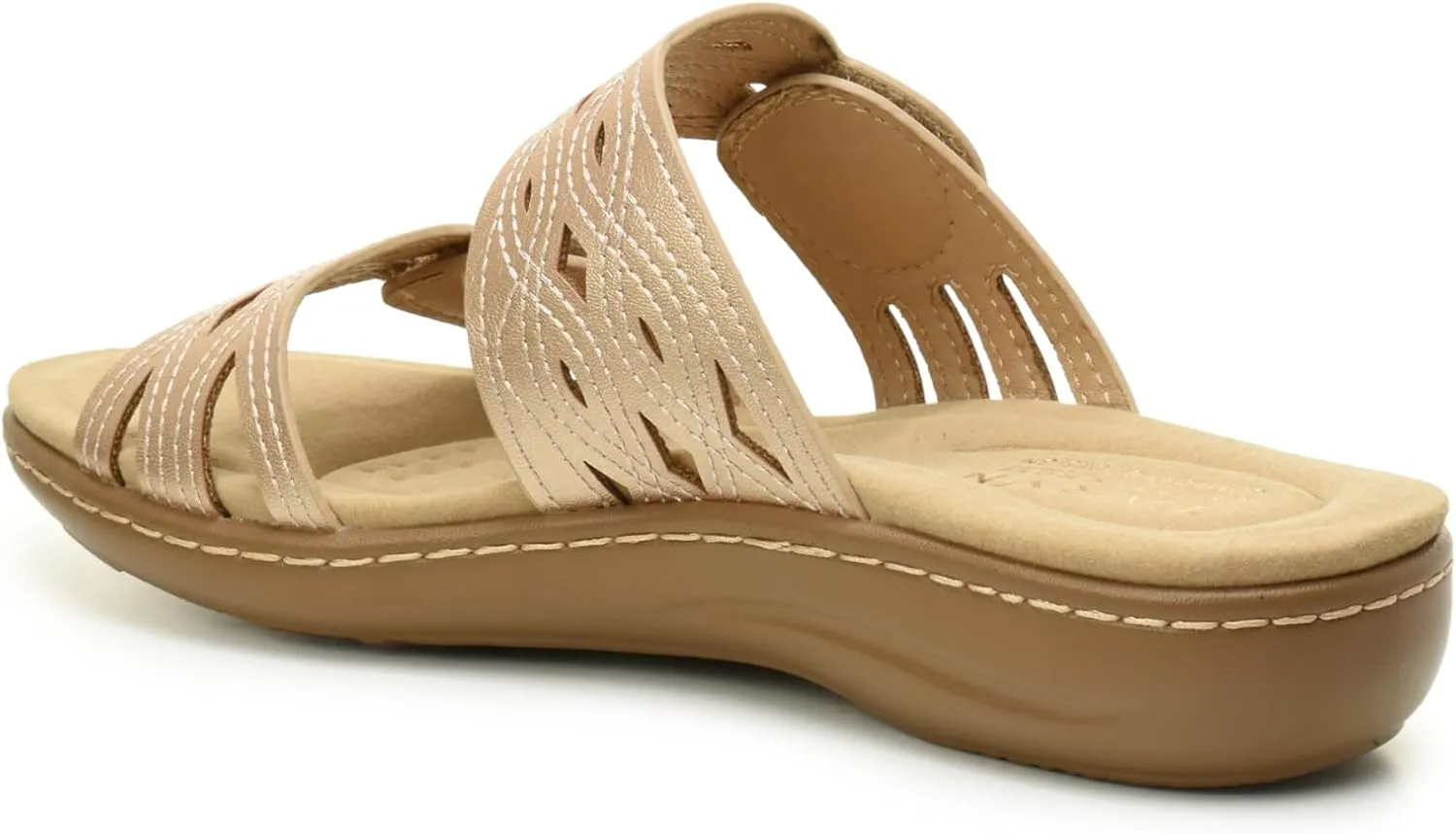 TARYN ROSE Women's Comfort Slide Sandal – Cushioned Footbed, Memory foam, and Adjustable Straps – Lightweight and Stylish for all day summer wear - TOKA