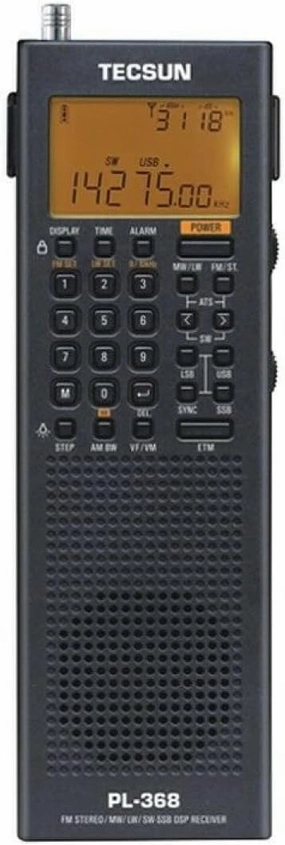 Tecsun Digital PL368 AM/FM/LW/SW Worldband Radio with Single Side Band Receiver (Black)