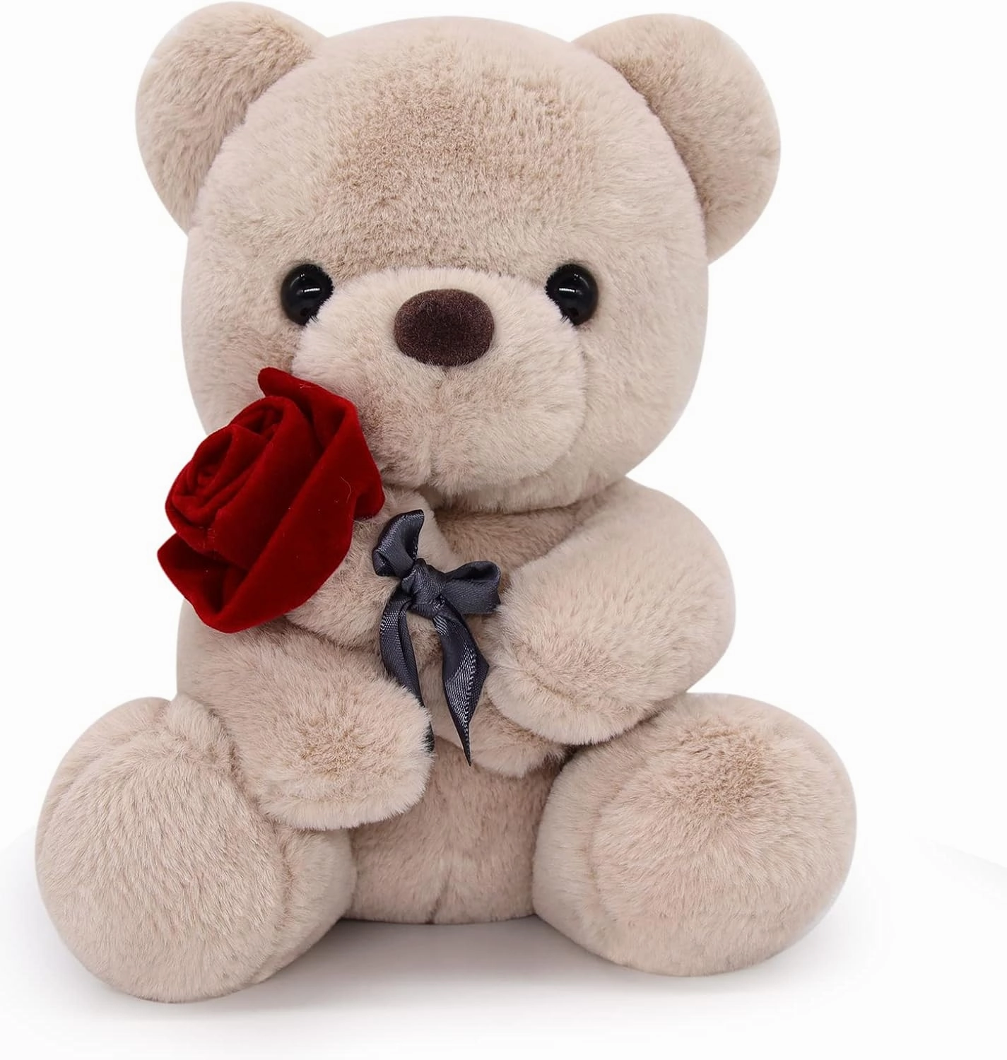 Teddy Bear Stuffed Animals with Rose, 9Inch Valentines Day Teddy Bear, Valentines Day Gift for Girlfriend Boyfriend Kids, Kawaii Bear Plush, Anniversary,Birthdays Present