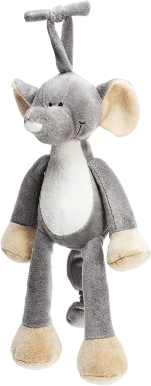 Teddykompaniet Diinglisar Adorable Stuffed Animal Lovely Realistic Large Elephant Musical Pull Animal Baby Comforter Soft Plush Sleep Toys|Birthday Gift for Baby Child Toddler|Ages 0  (Singing Toy)