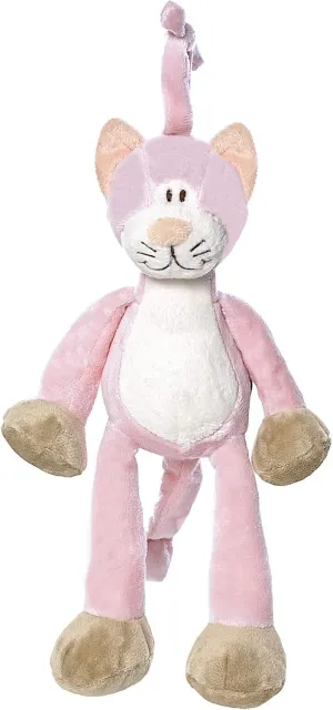 Teddykompaniet Diinglisar Adorable Stuffed Animal Lovely Realistic Large Pink Cat Musical Pull Animal Baby Comforter Soft Plush Sleep Toys|Birthday Gift for Baby Child Toddler| Ages 0  (Singing Toy)