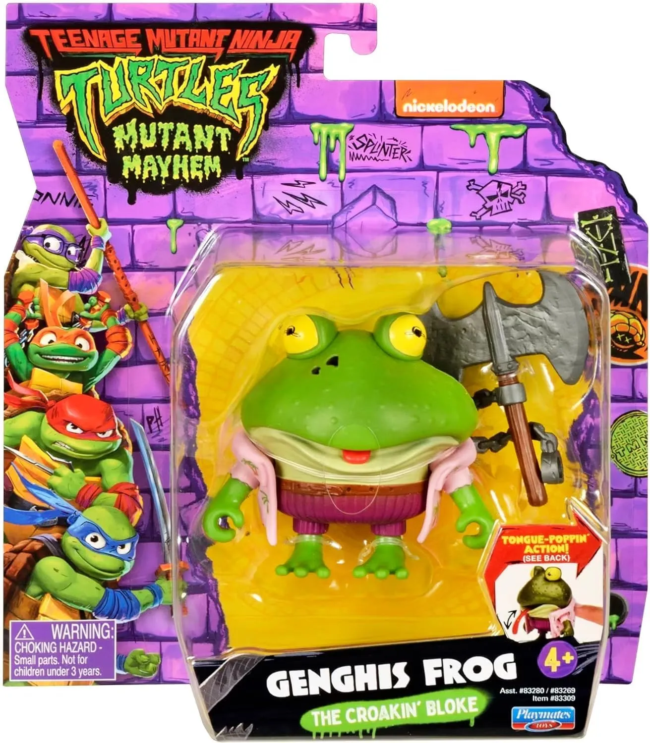 Teenage Mutant Ninja Turtles: Mutant Mayhem 4” Genghis Frog Basic Action Figure by Playmates Toys