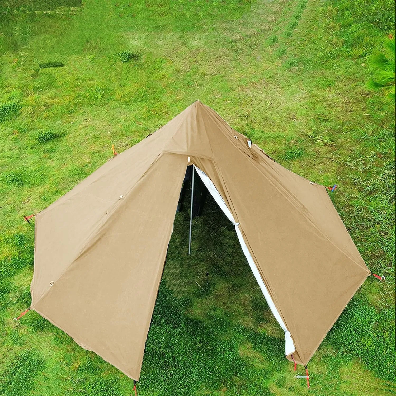 Teepee Tent for Adults, 1 Person Backpacking Hot Tent with Stove Jack, Lightweight Waterproof Camping Tipi for Hunting, Hiking
