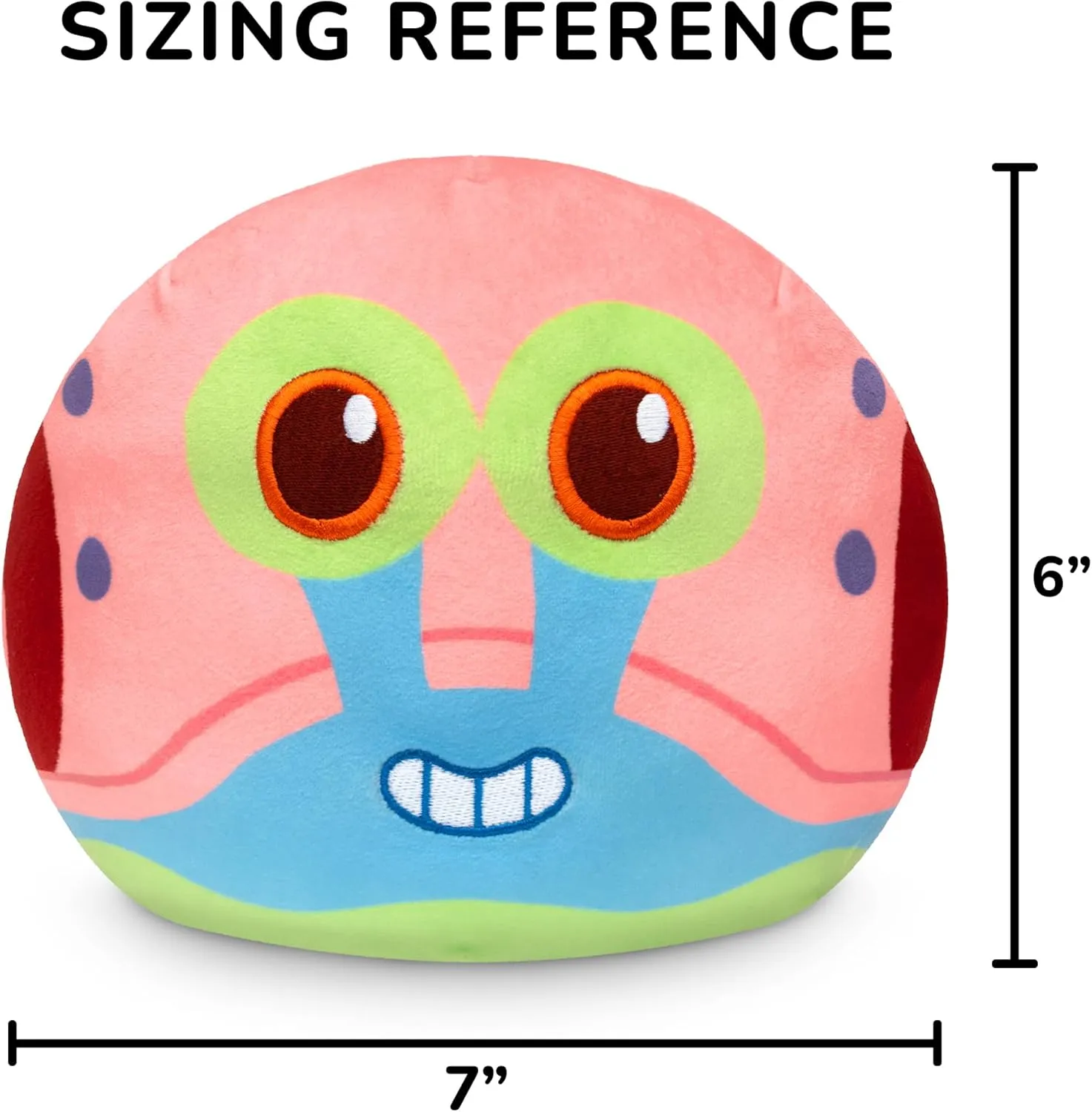 TeeTurtle Spongebob Squarepants Reversible 6" Plushie - Gary The Snail - Cute Kawaii Soft Stuffed Animal