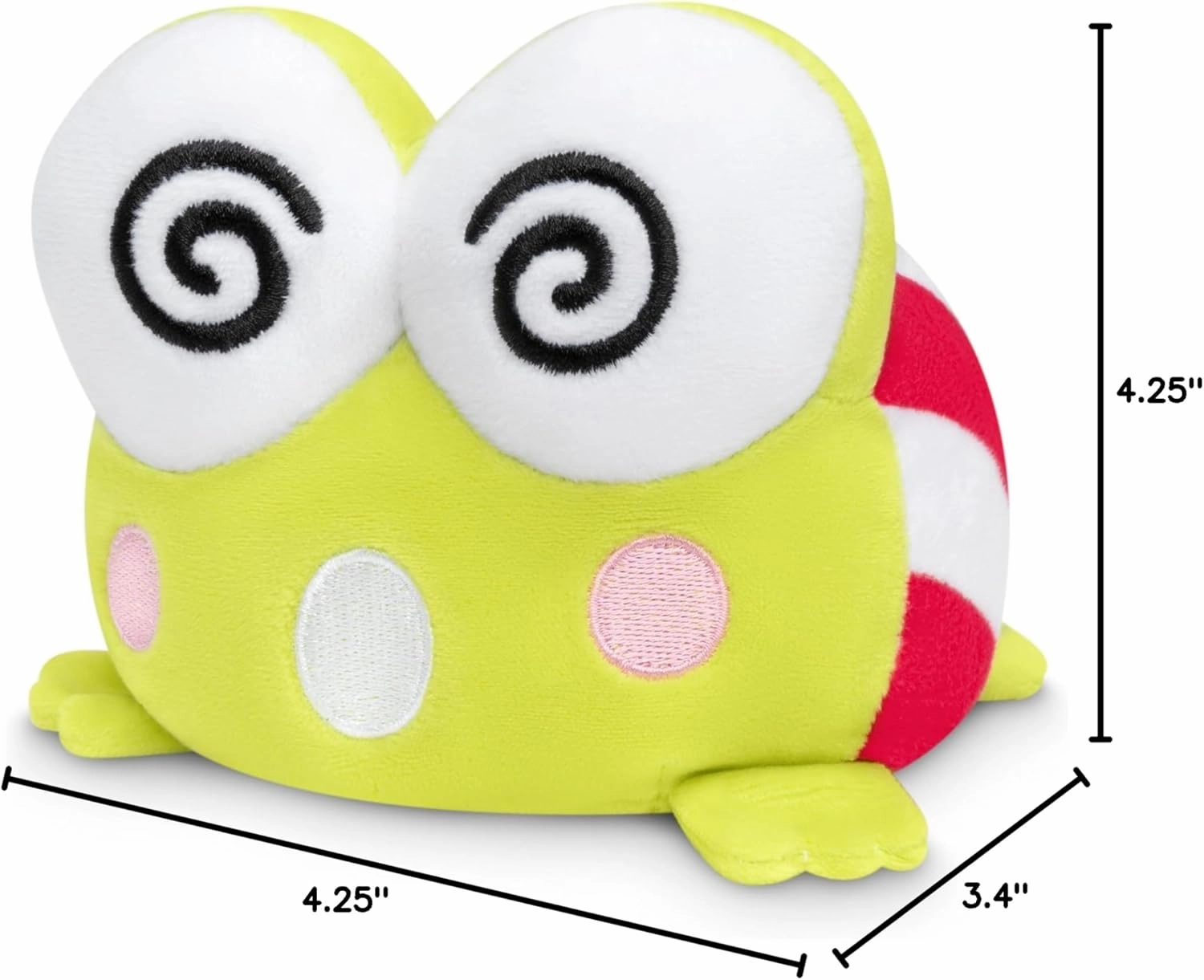 TeeTurtle - The Officially Licensed Original Sanrio Reversible Plushie - Keroppi - Cute Sensory Fidget Stuffed Animals That Show Your Mood