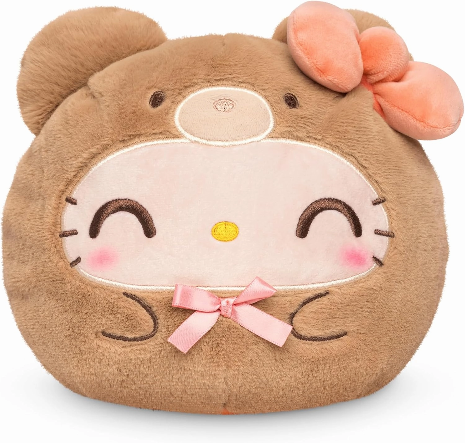 TeeTurtle Hello Kitty Teddy Bear Reversible 6" Plushie - Officially Licensed Sanrio - Cute Kawaii Soft Stuffed Animal