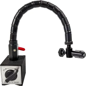 TEXALAN(R Indicator Holder with Magnetic Base Stand Aluminum Strut & Steel, Flexible Arm, Max Force 176lbs/80kg for Dial/Test Indicators