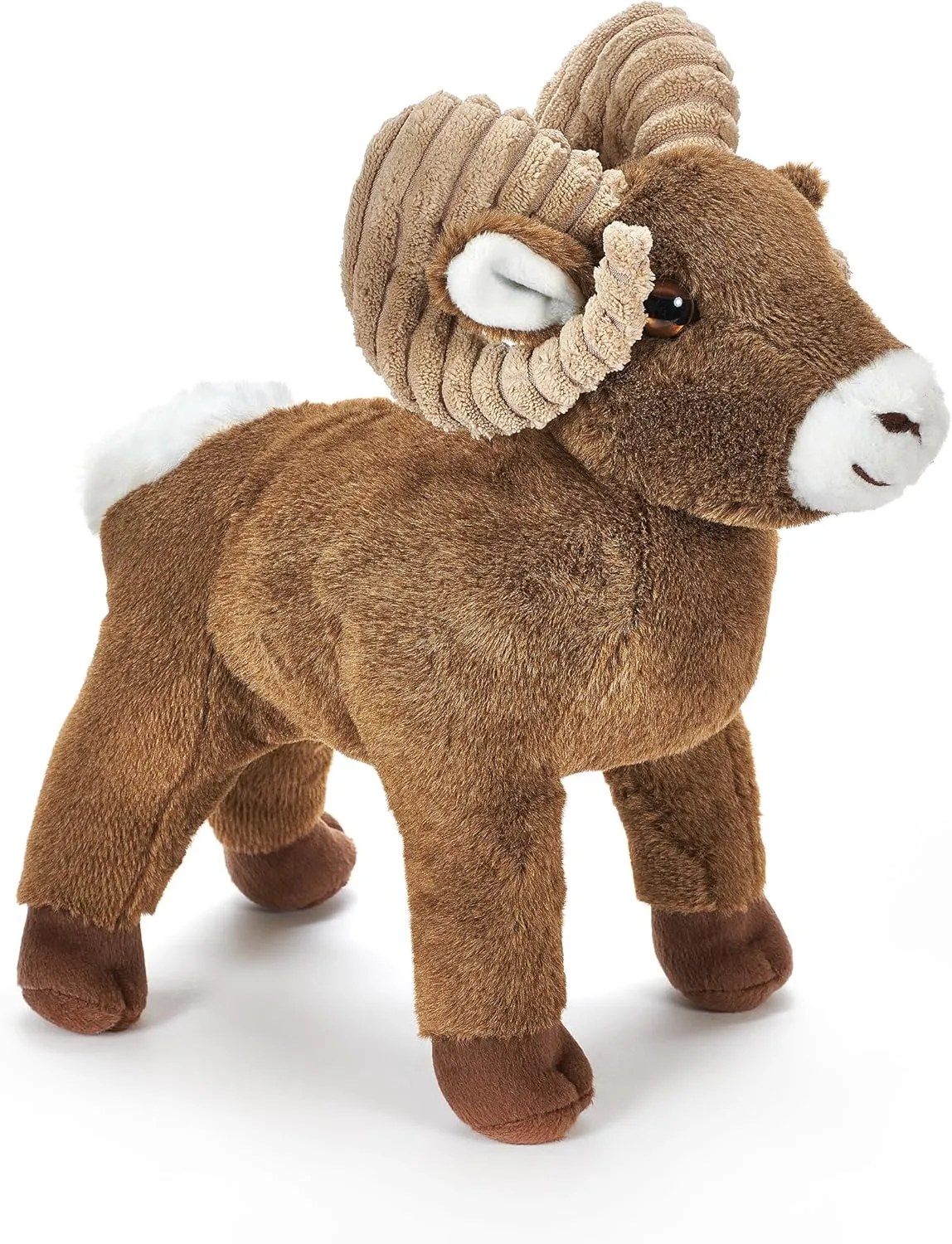 The Petting Zoo Big Horn Sheep Stuffed Animal Plushie, Gifts for Kids, Wild Onez Zoo Animals, Sheep Plush Toy, 12 inches
