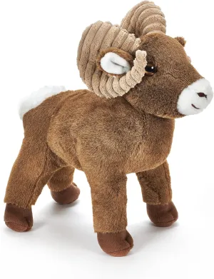 The Petting Zoo Big Horn Sheep Stuffed Animal Plushie, Gifts for Kids, Wild Onez Zoo Animals, Sheep Plush Toy, 12 inches