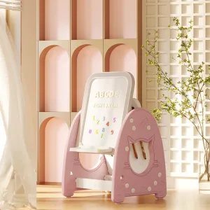 Toddler Play Table for Kids, Magnetic Board Art Easel for Kids Easel for Toddlers 3  Years, Adjustable Standing, Magnetic Letters and Numbers Painting Accessories for Toddlers