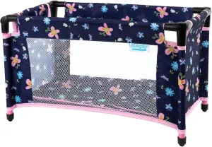 Toy Baby Crib for Dolls, Travel-Friendly Doll Bed for Baby Dolls, Baby Doll Crib for 18-Inch Dolls, Foldable Doll Bed with Carry Bag for 3  Years Girls, Easy Assembly Realistic Baby Doll Bed KP0400I