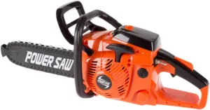 Toy Chainsaw for Boys and Girls- Outdoor Power Tool for Pretend Play-Battery Powered with Pull Cord, Rotating Chain and Realistic Sounds by Hey! Play! , Orange