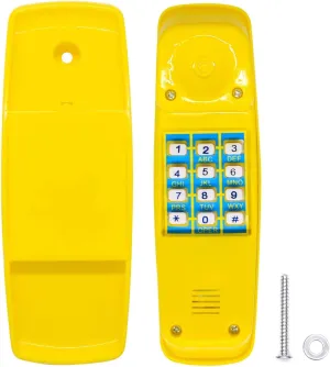Toy Phone for Kids Swing Set Phone Pretend Phones and Learning Education Phones Plastic Telephone Creative Children Play Phone for Toddlers Baby Cell Phone Playhouse Phone (Yellow)
